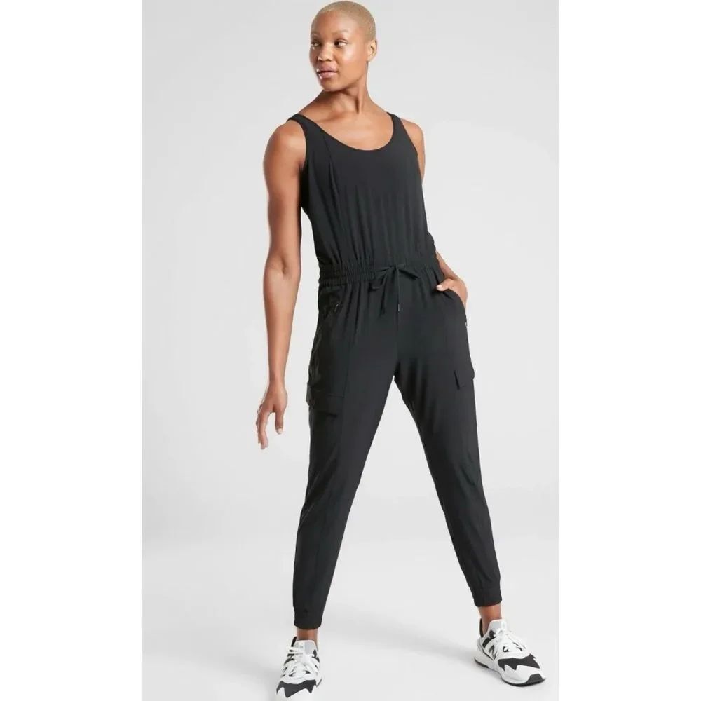 Athleta Unbound Black Jumpsuit in Black Size XS